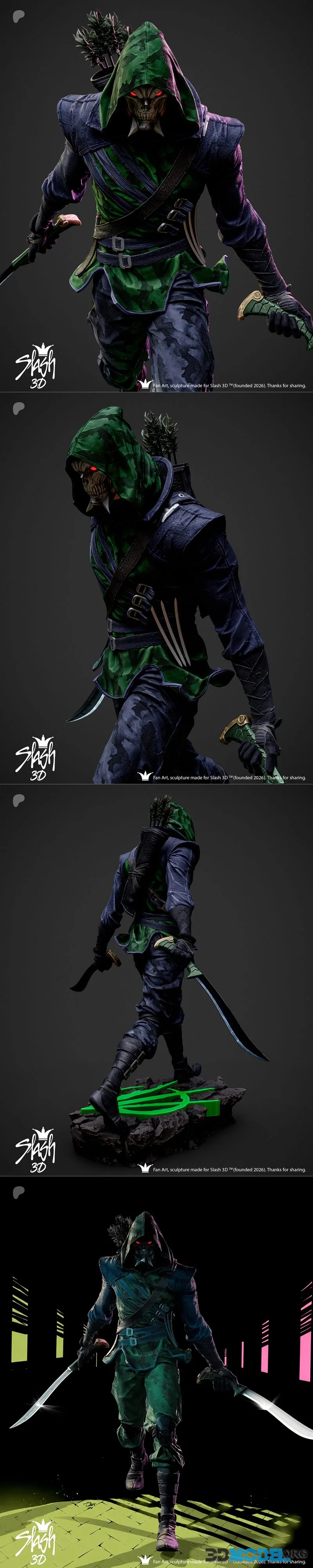 Slash 3D - Green Arrow Absolute – Printable