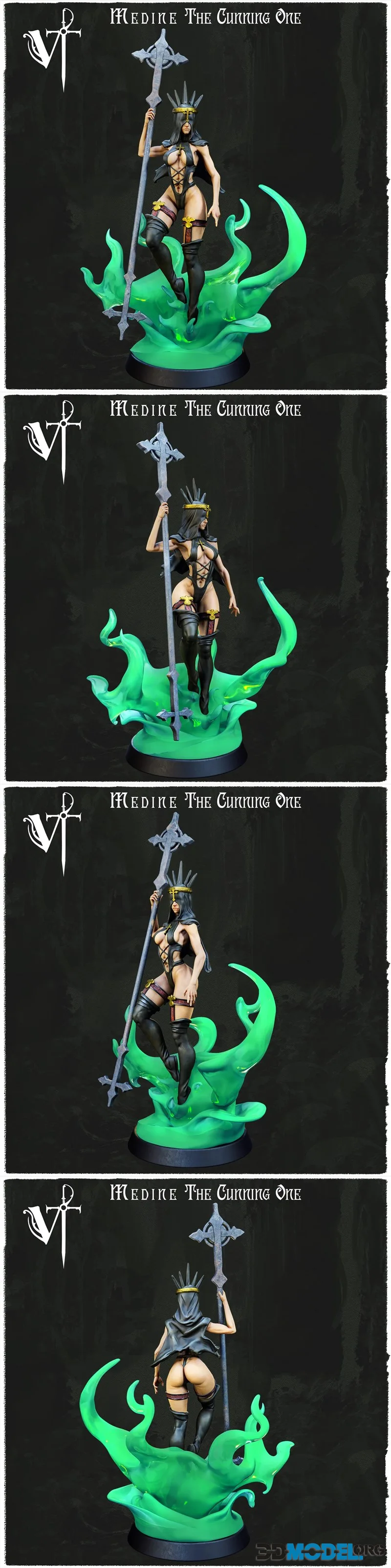 Vagrant Miniatures - Medine The Cunning One – Printable