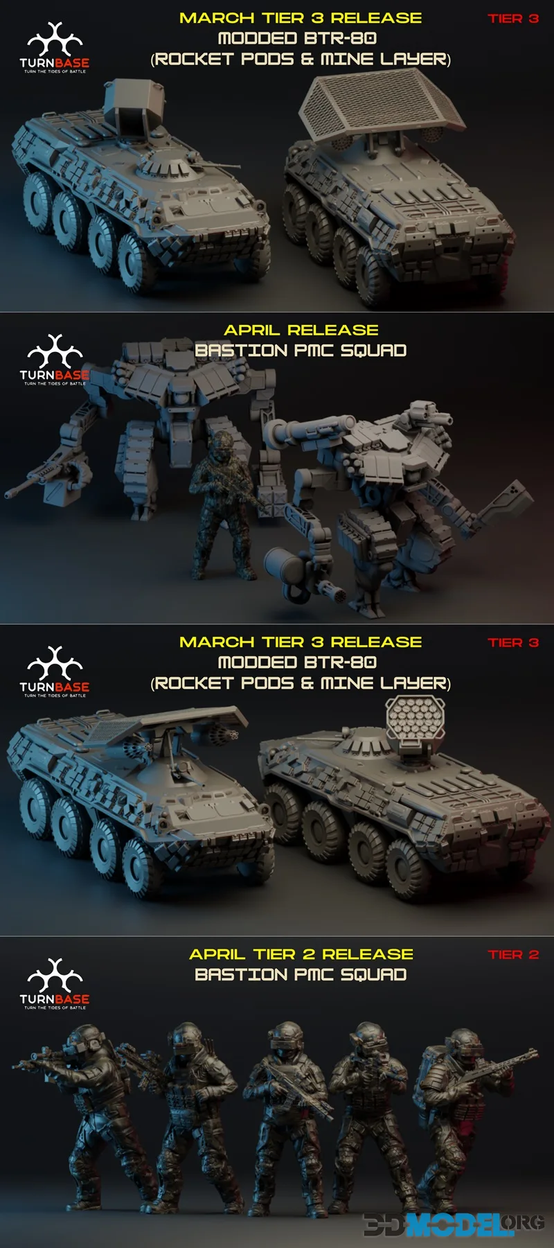 TurnBase Miniatures April - March 2026 – Printable