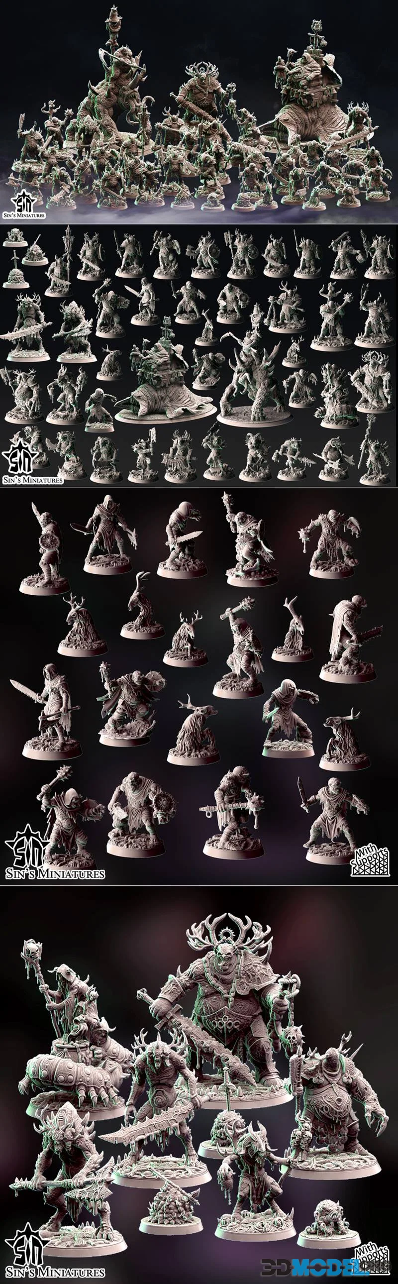 Sin's Miniatures - Plague Daemon Infestation February 2026 – Printable