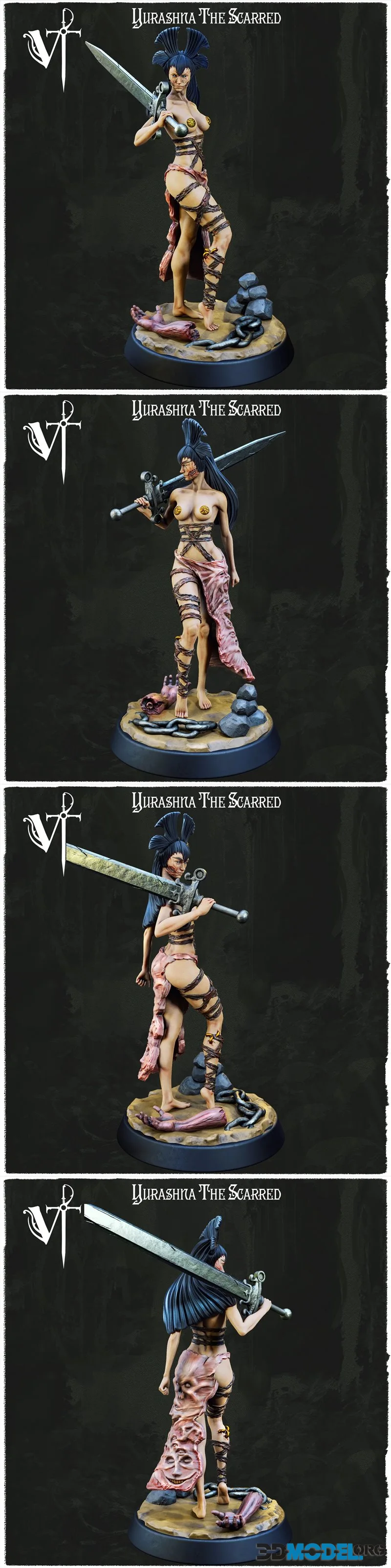 Vagrant Miniatures - Yurashna The Scarred – Printable