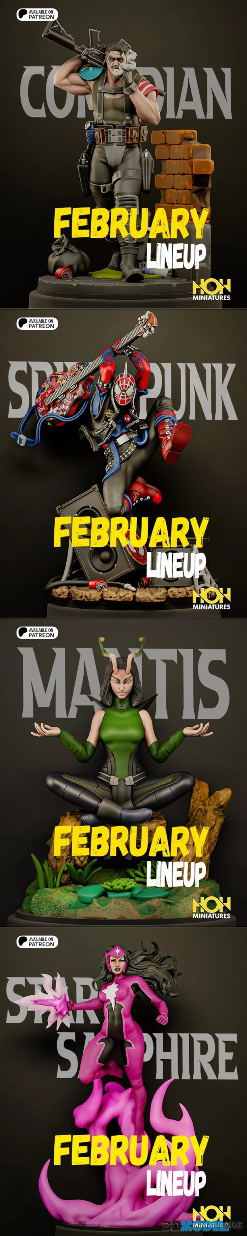 Hall of Heroes Miniatures February 2026 – Printable