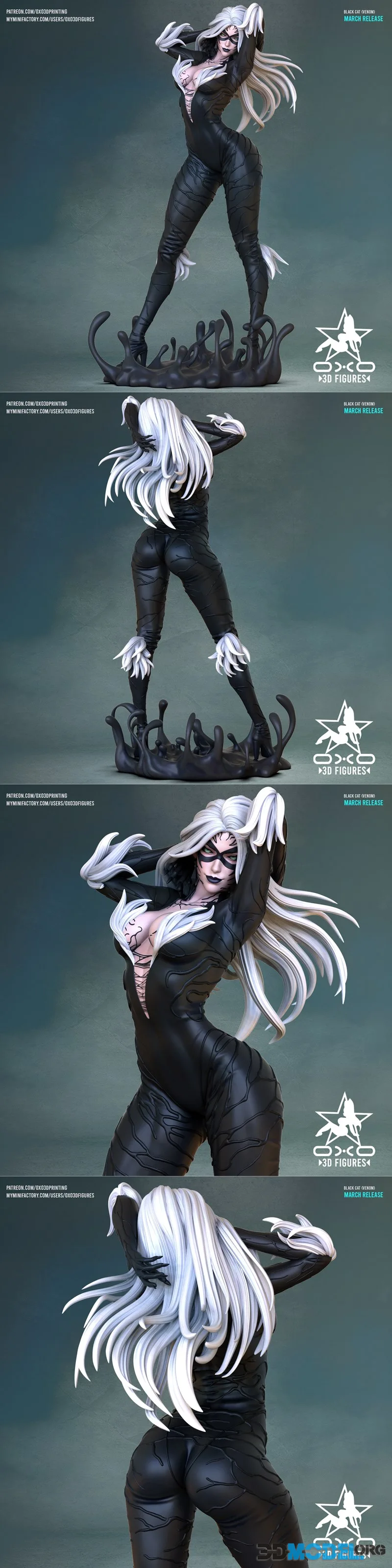 OXO3D Figures - Black Cat venom – Printable