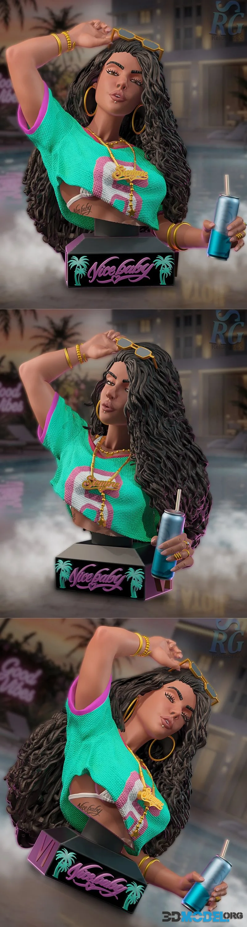 RelutionGS - GTA VI Cover Girl Bust – Printable