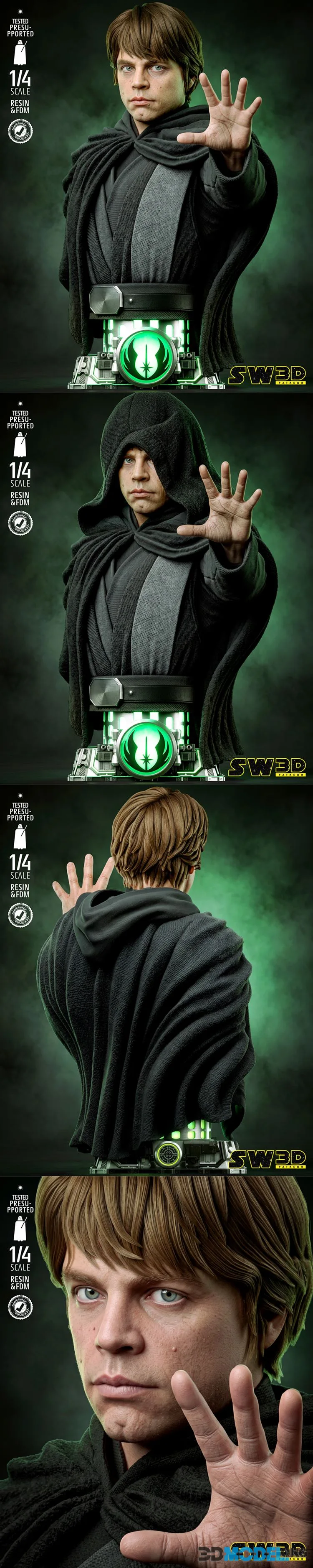 SW3D - Luke Skywalker Bust – Printable