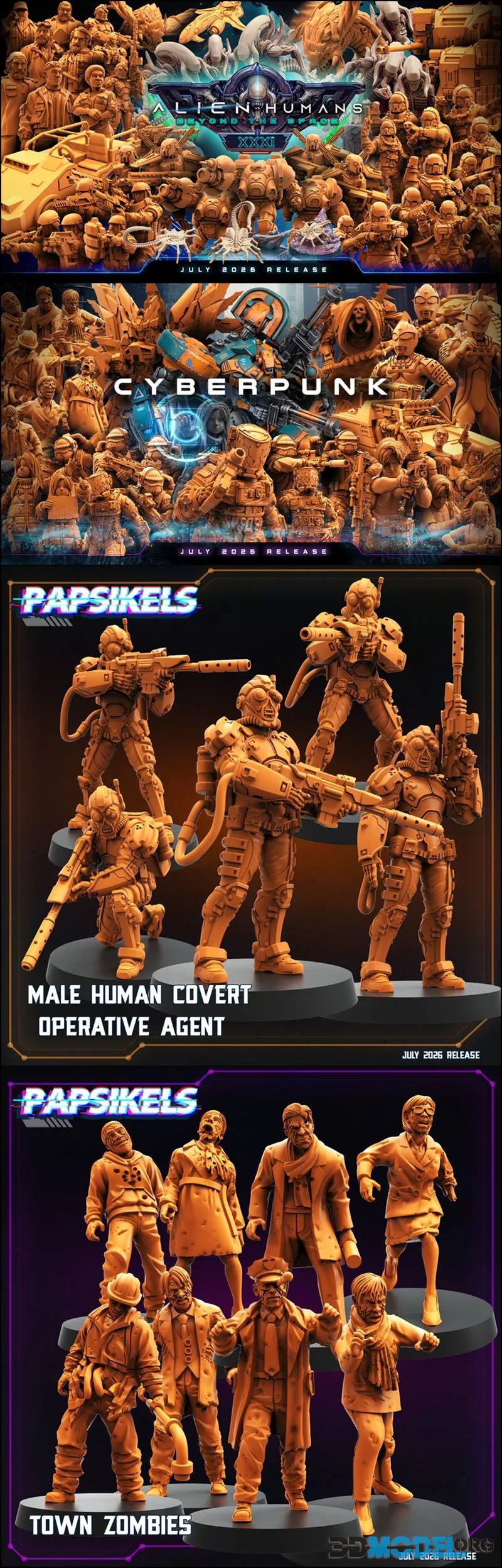 Papsikels Miniatures July 2026 – Printable
