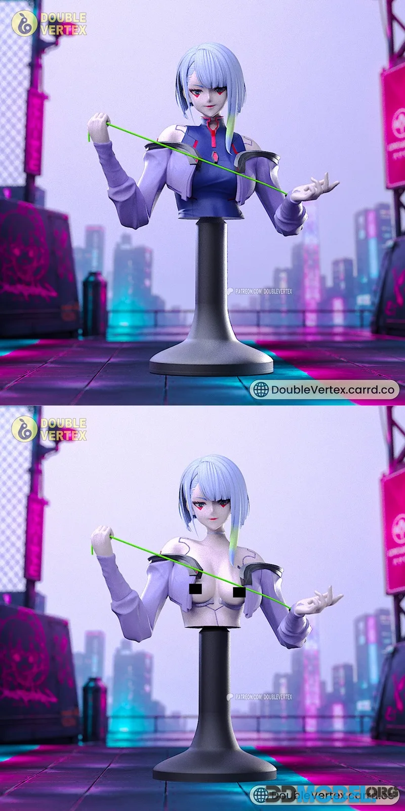 Double Vertex - Lucy - Cyberpunk Edgerunner Bust – Printable
