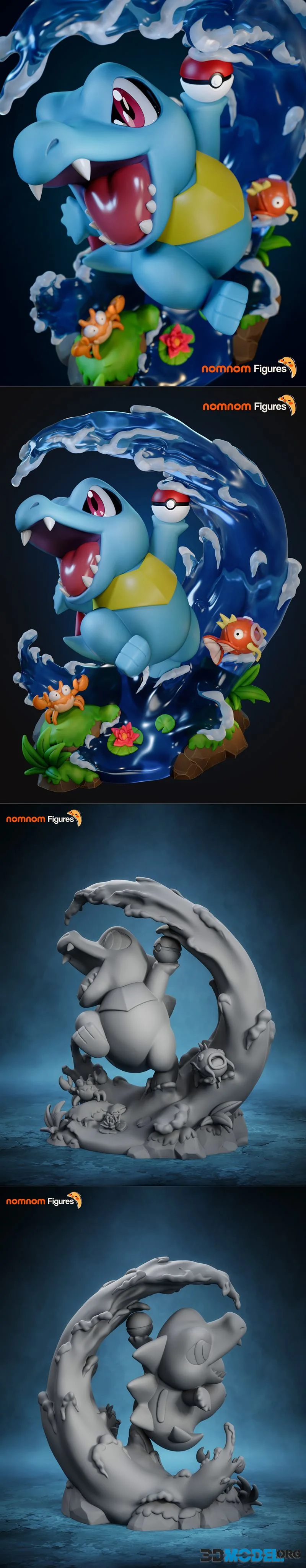 Nomnom Figures - Chibi Totodile - Pokemon – Printable