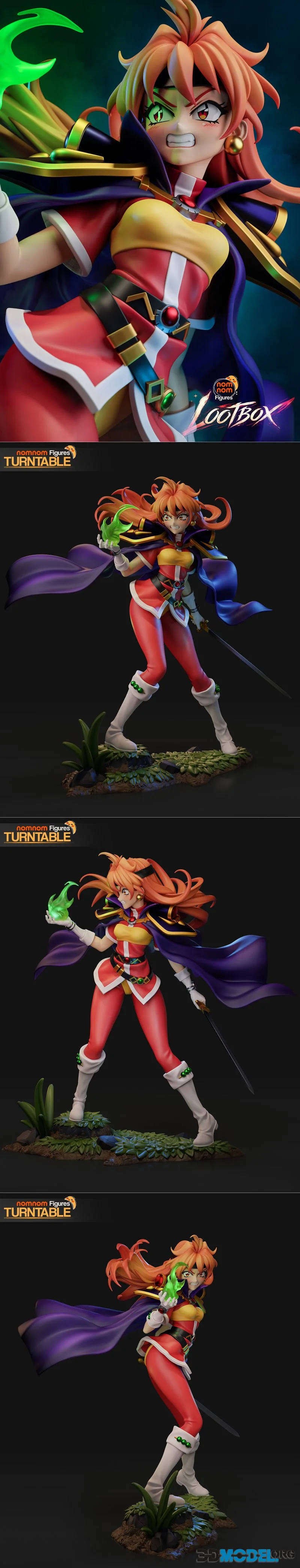 Nomnom Figures - Lina Inverse - Slayers – Printable