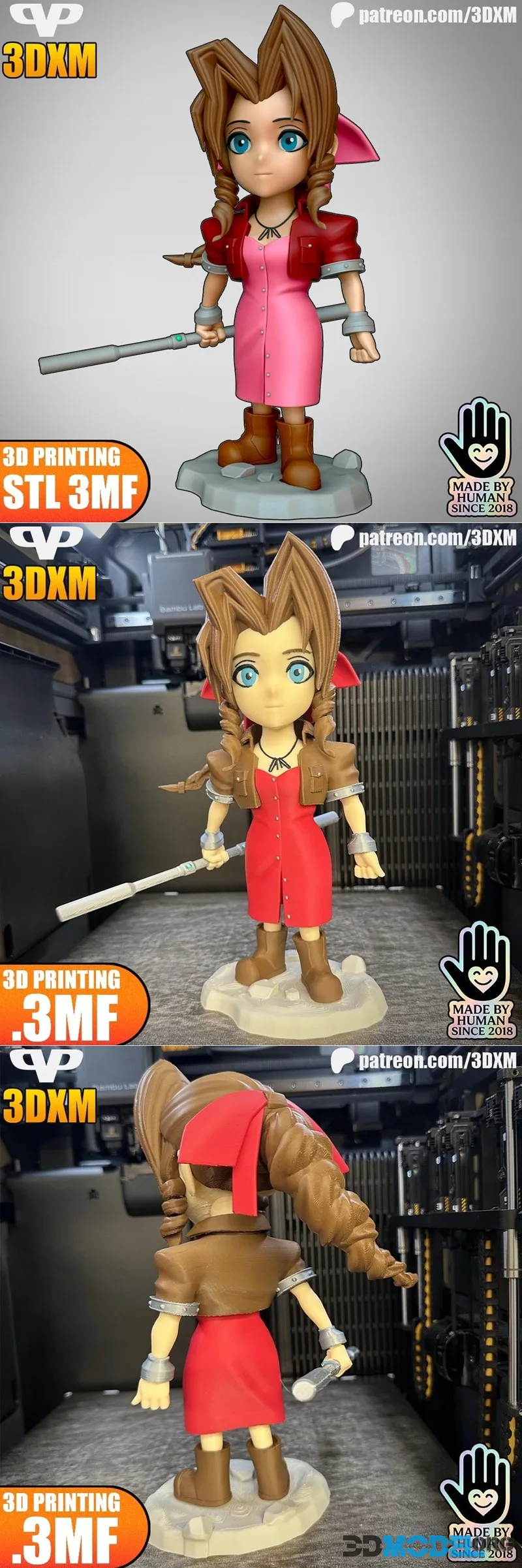 FFVII Aerith Chibi – Printable