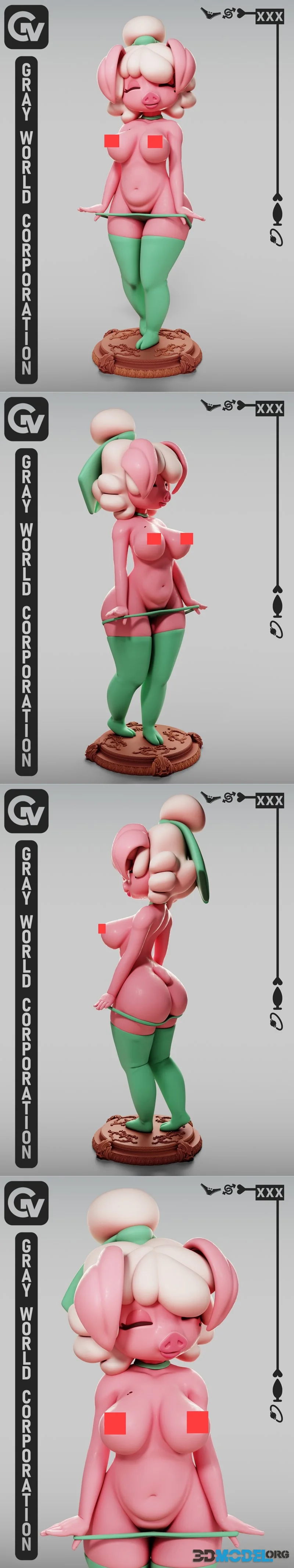 Gray World Corporation - Furry - Pig Girl – Printable