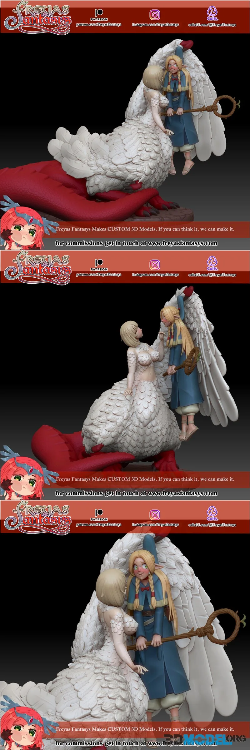 Freyas Fantasys - Dungeon Meshi Falin Touden and Marcille Donato – Printable