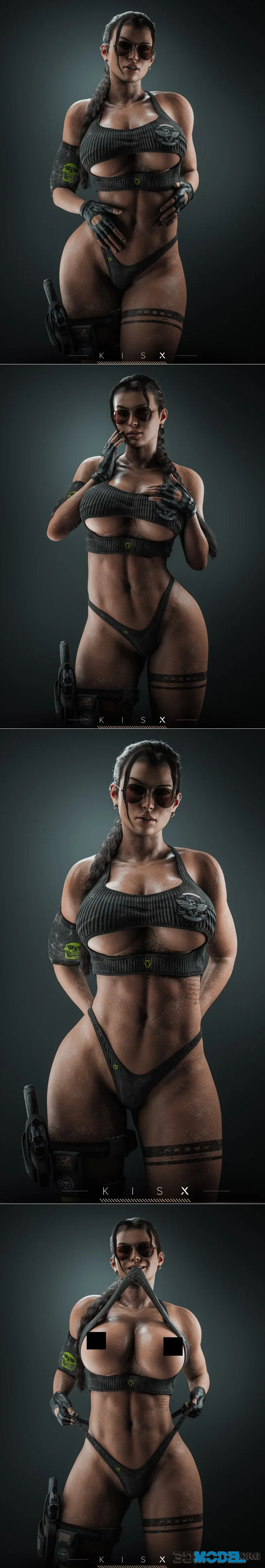 Bro'z Studio - Lara Croft Cosplay Statue – Printable