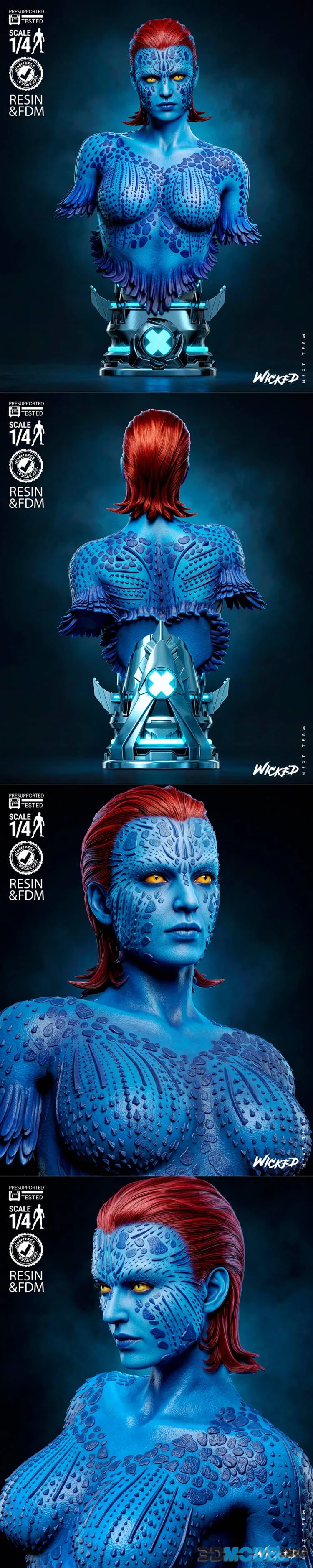 Wicked - Mystique Portrait Bust – Printable