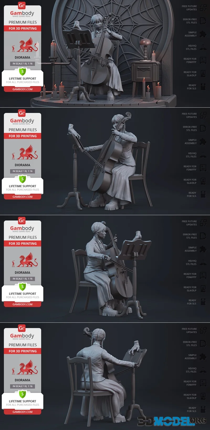 Gambody - Wednesday in Diorama – Printable