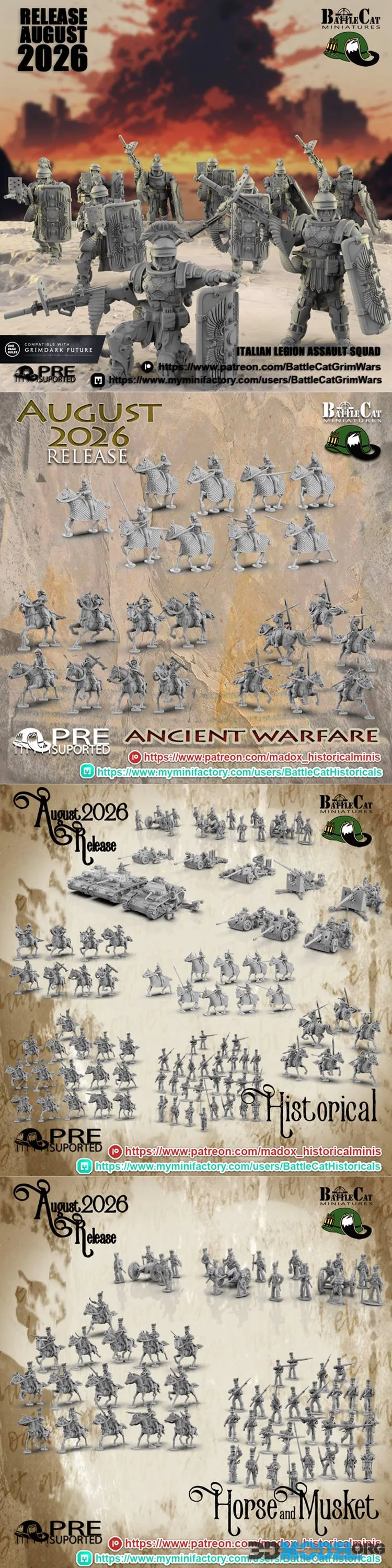 Madox Historical miniatures August 2026 – Printable