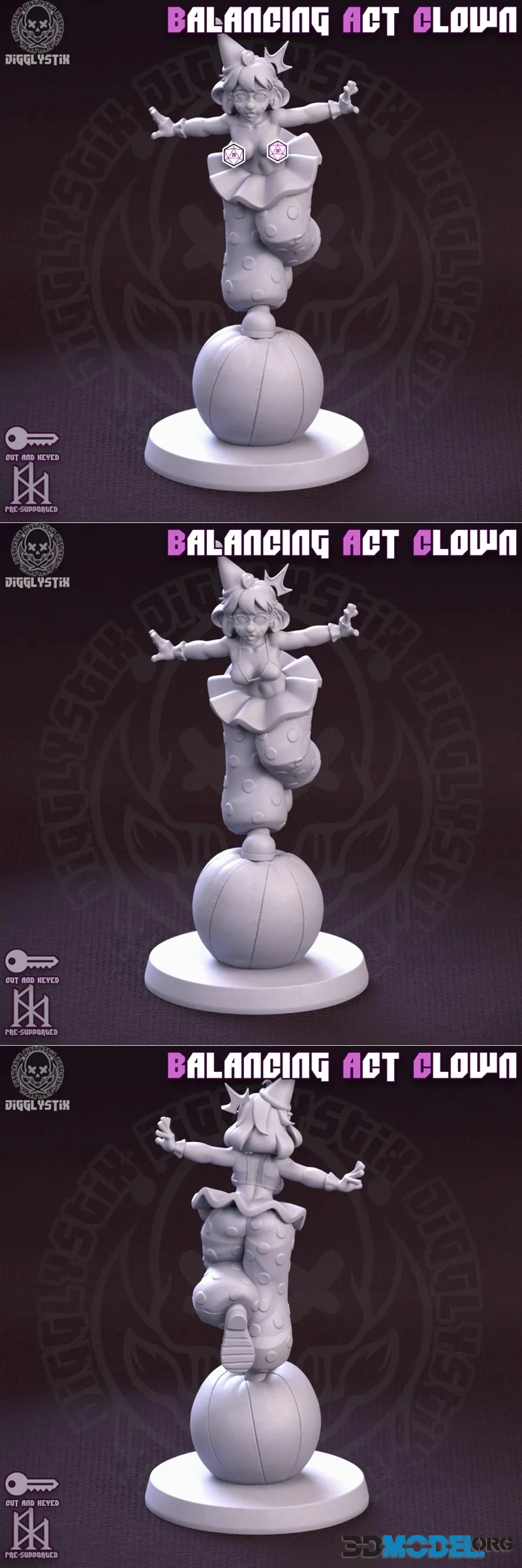 Jigglystix - Balancing Act Clown – Printable