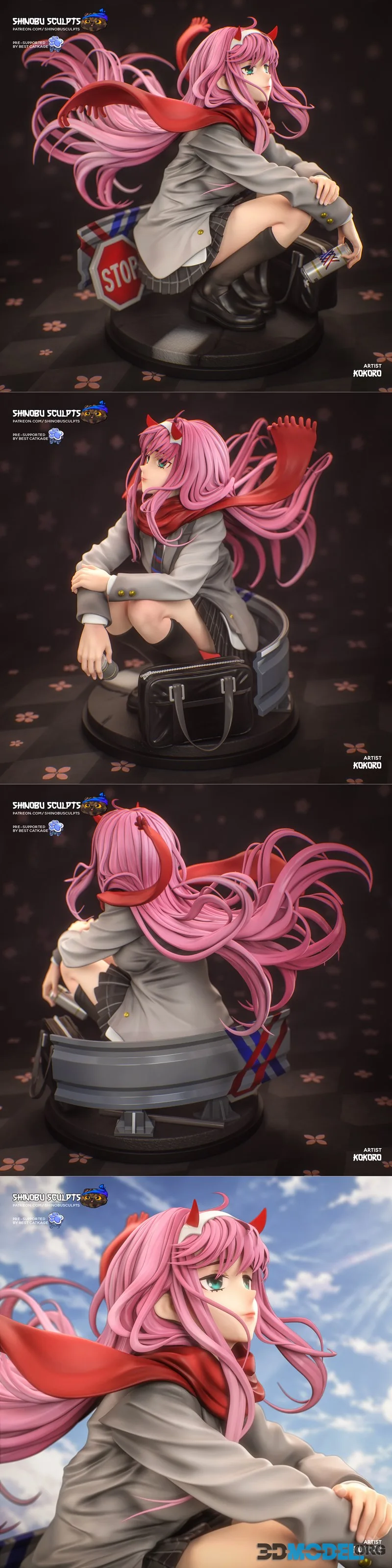 Shinobu Sculpts - Darling in the Franxx - Zero Two – Printable