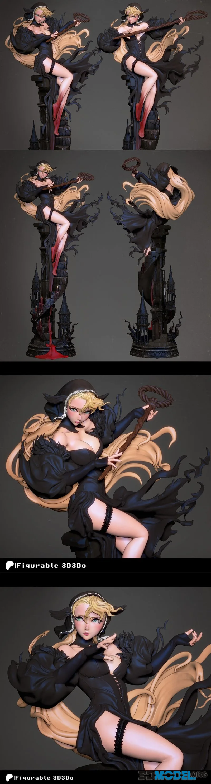 Figurable 3D3DO - Dungeon Meshi - Marcille Donato – Printable