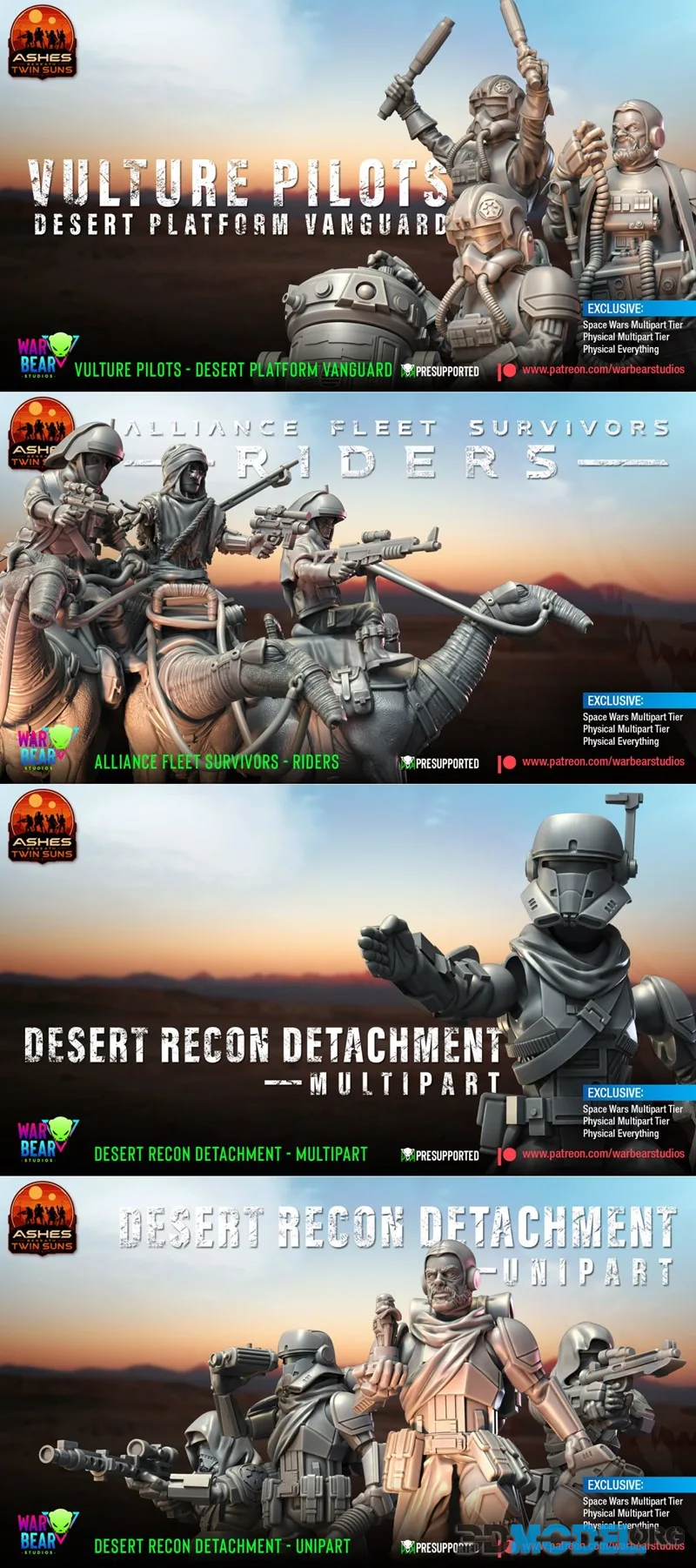 War Bear Studios July 2026 – Printable