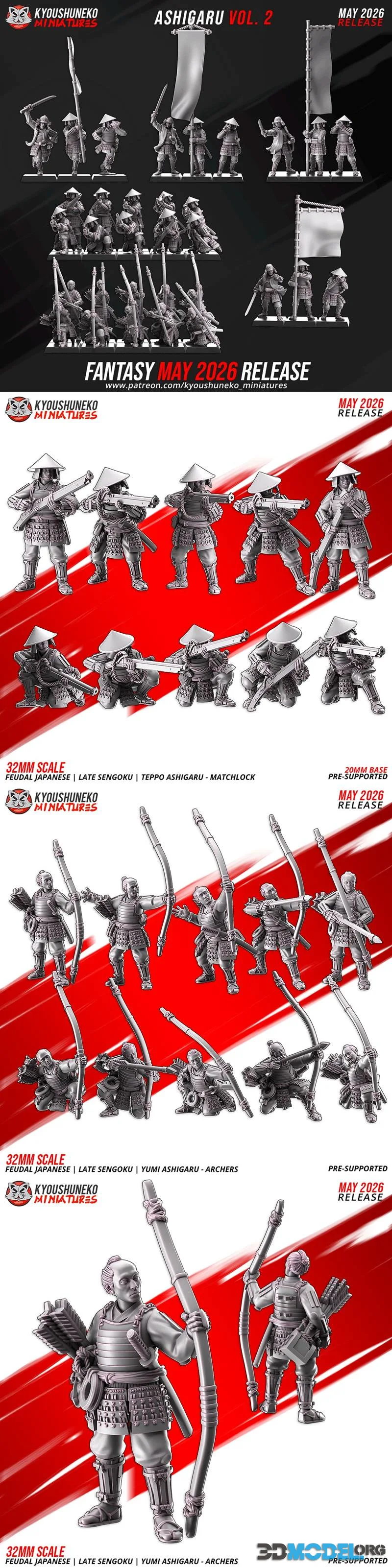 Kyoushuneko Miniatures - Fantasy May 2026 – Printable
