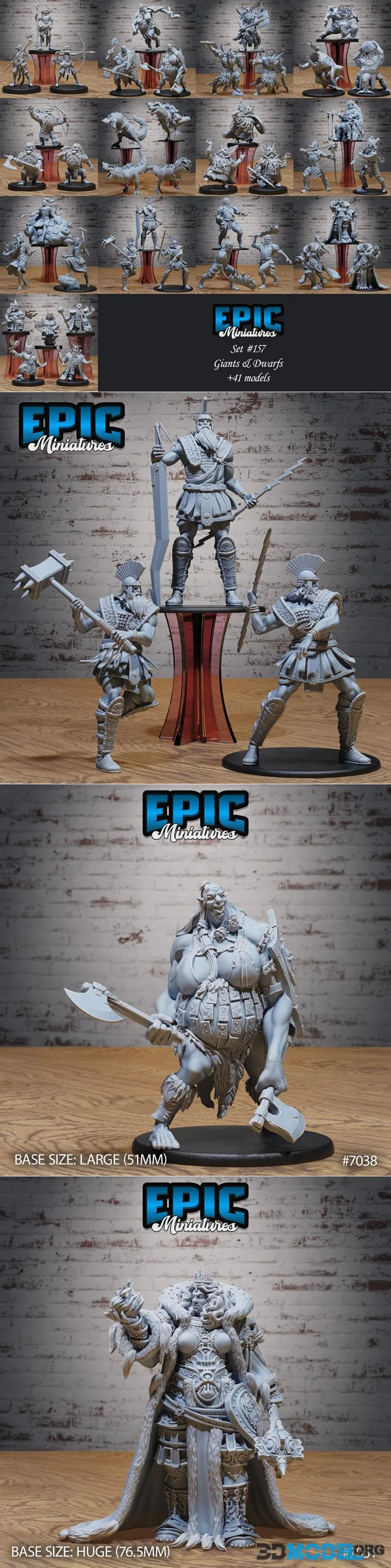 Epic Miniatures - Set 157 Giants & Dwarfs August 2026 – Printable