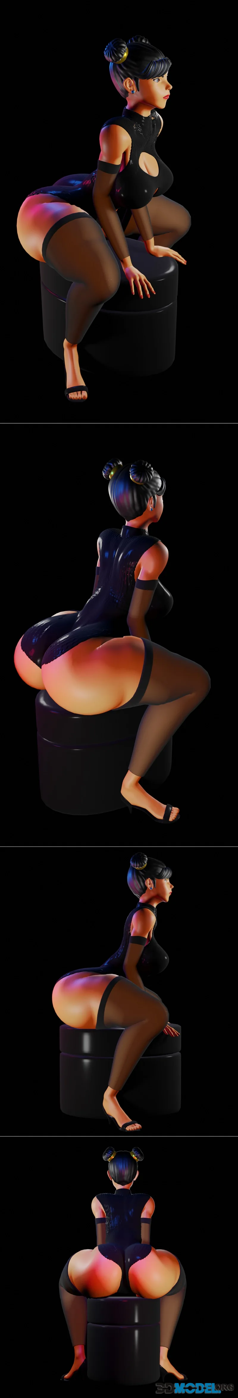 Chun-Li sit on the chair – Printable