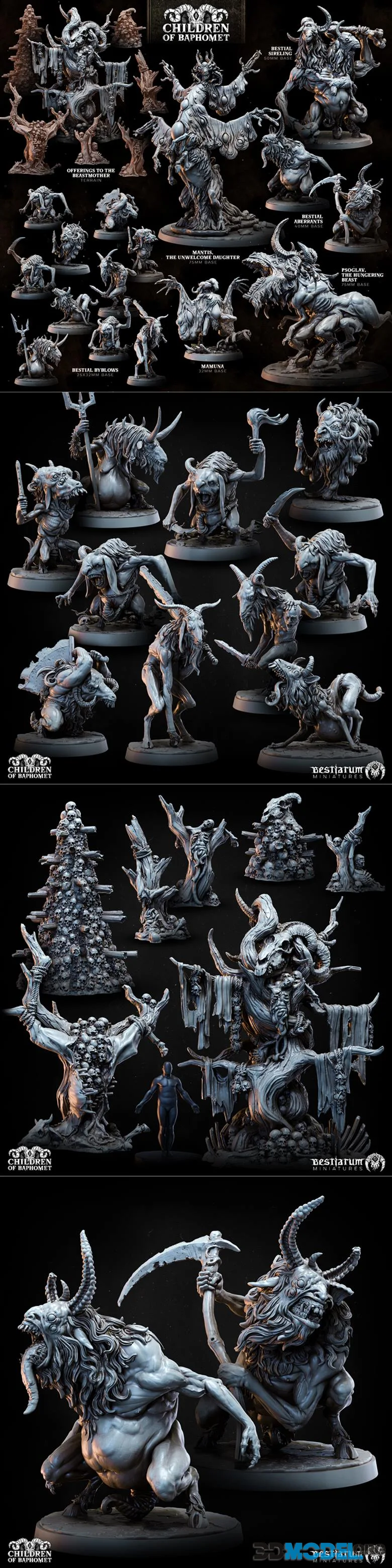 Bestiarum Miniatures - The Children of Baphomet August 2026 – Printable