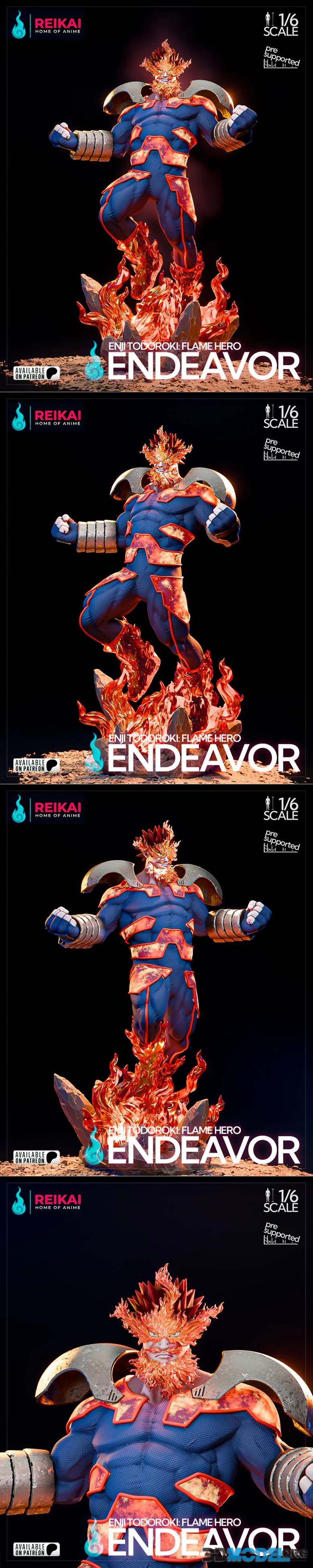 Reikai Studios - Endeavor - The Flame Hero – Printable
