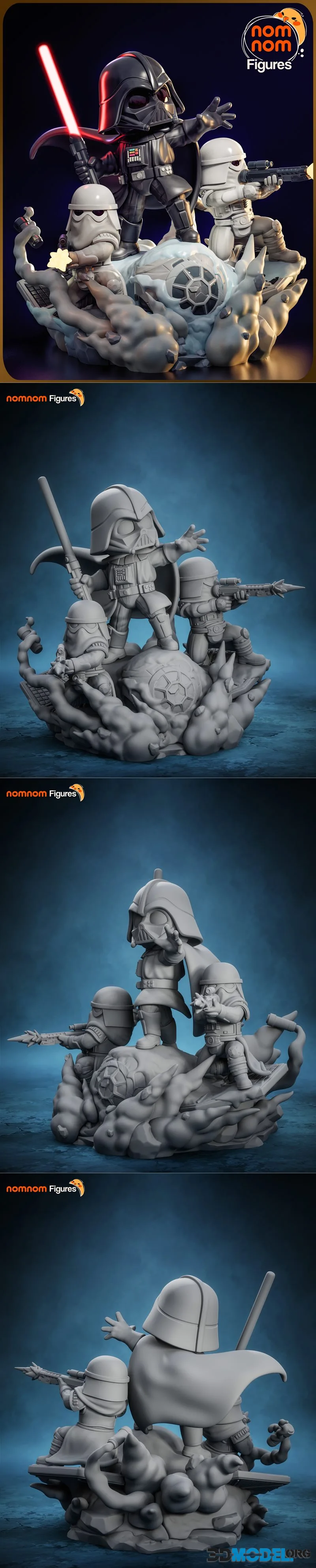 Nomnom Figures - Chibi Darth Vader - Star Wars – Printable