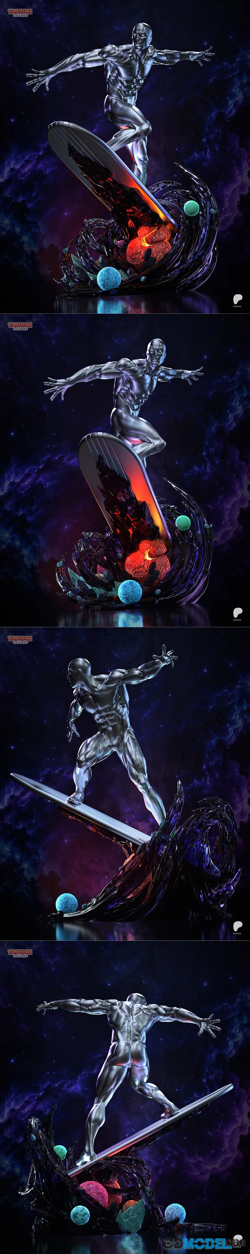 Tanuki Figures - Silver Surfer – Printable
