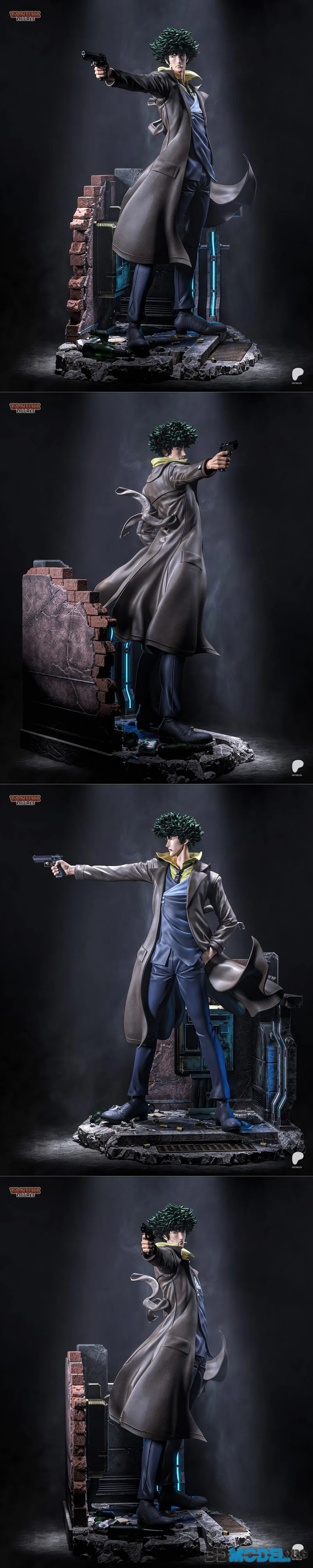 Tanuki Figures - Spike Spiegel - Cowboy Bebop – Printable