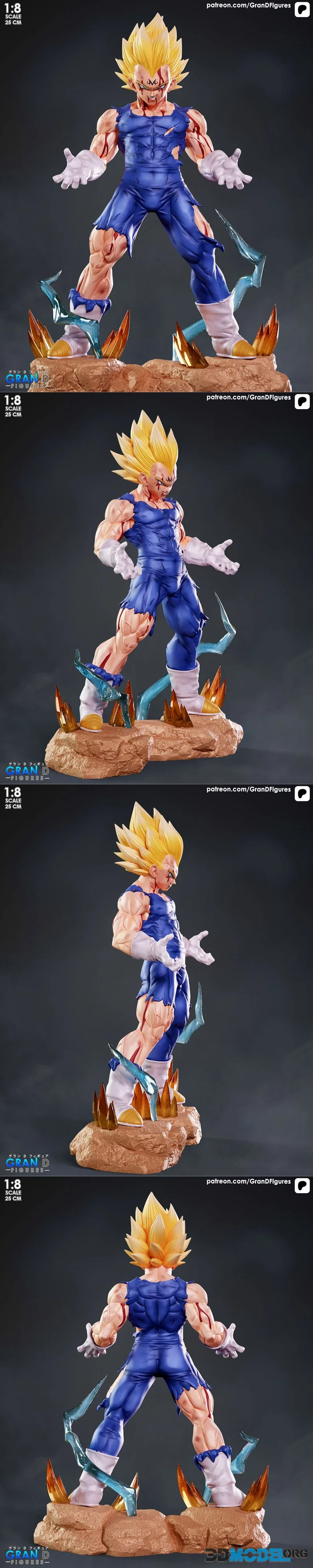 Gran D. Figures - Majin Vegeta – Printable