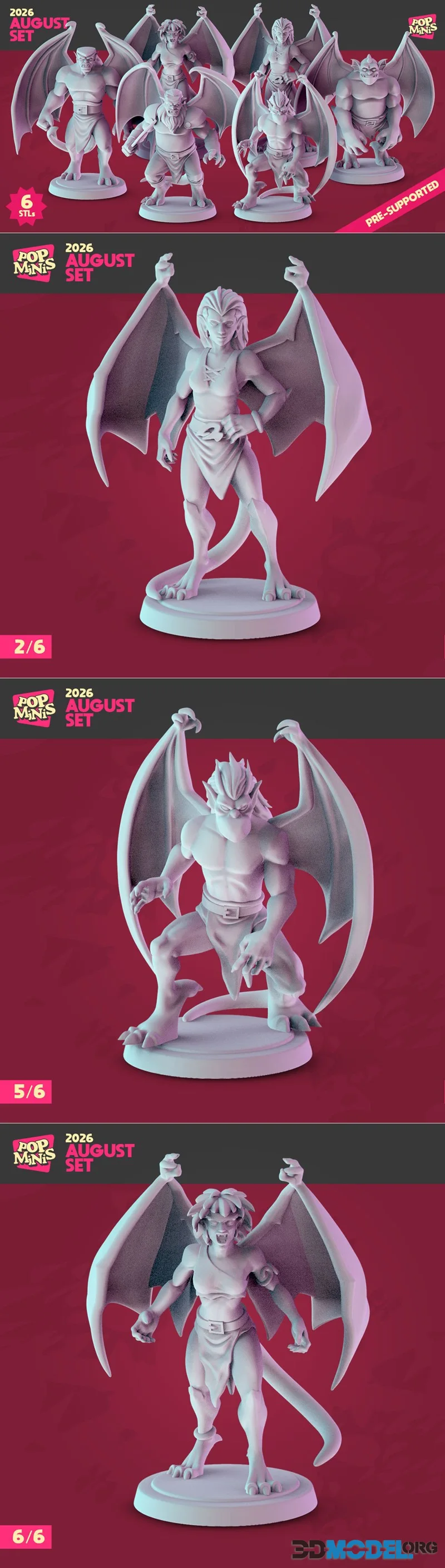 Pop Minis - Gargoyles – Printable