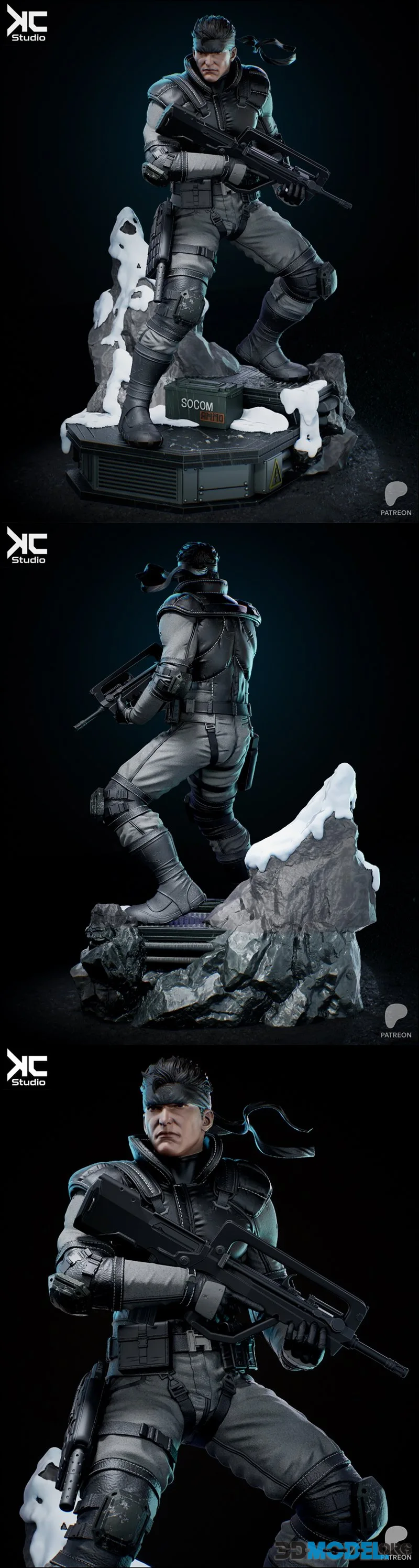 KcStudio - Solid Snake- Metal Gear Solid – Printable