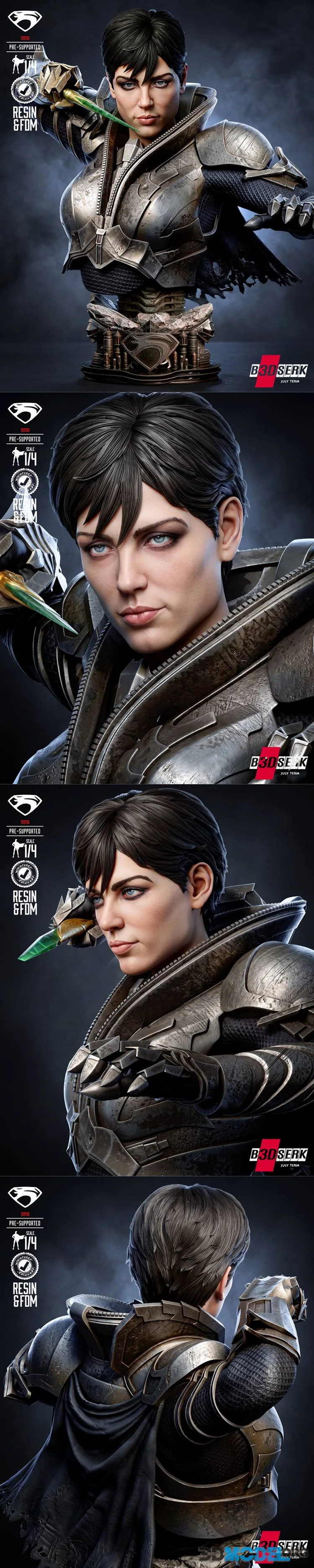 B3DSERK - Faora-Ul Bust – Printable