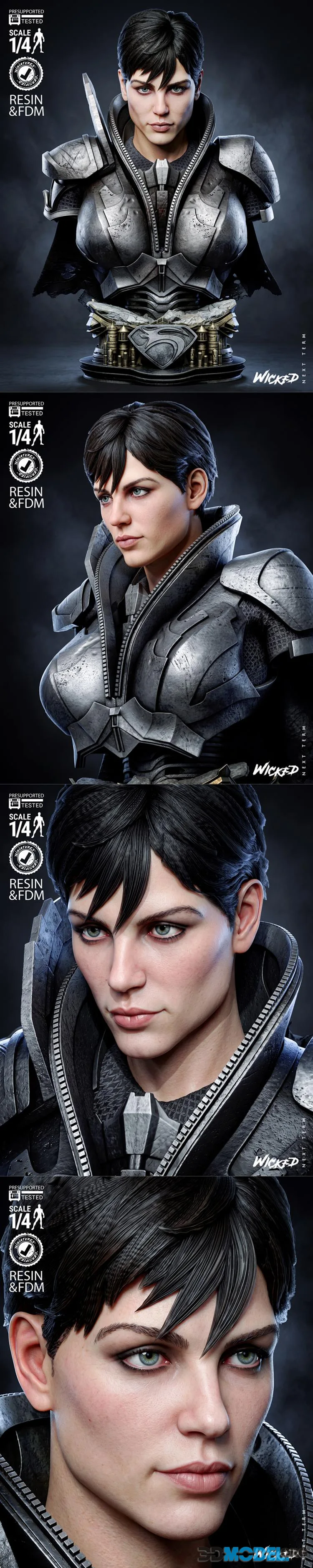 B3dserk - Faora-Ul Portrait Bust – Printable
