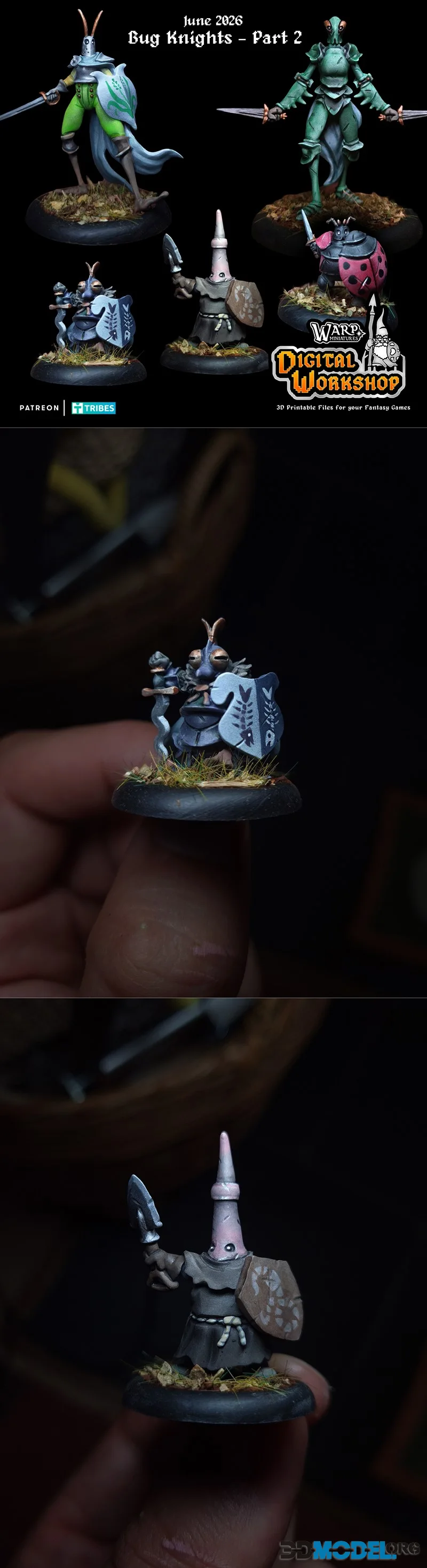 Warp Miniatures - Bug Knights Part 2 June 2026 – Printable