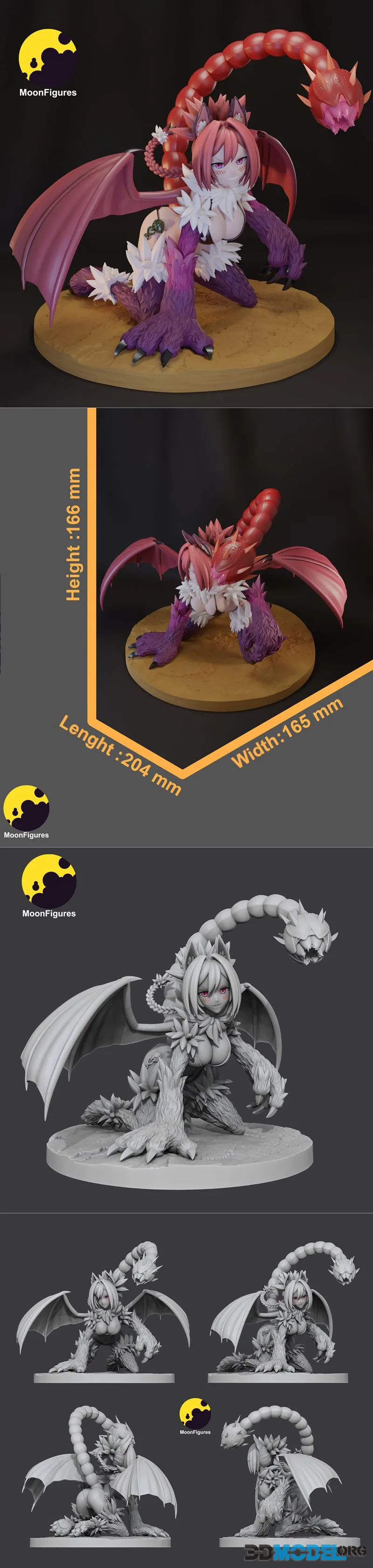 MoonFigures - Manticore monster girl encyclopedia – Printable