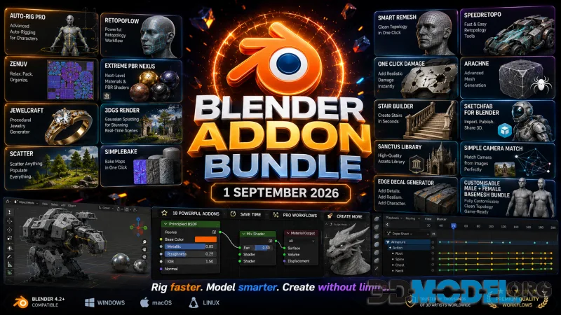 Blender Addon Bundle 1 September 2026