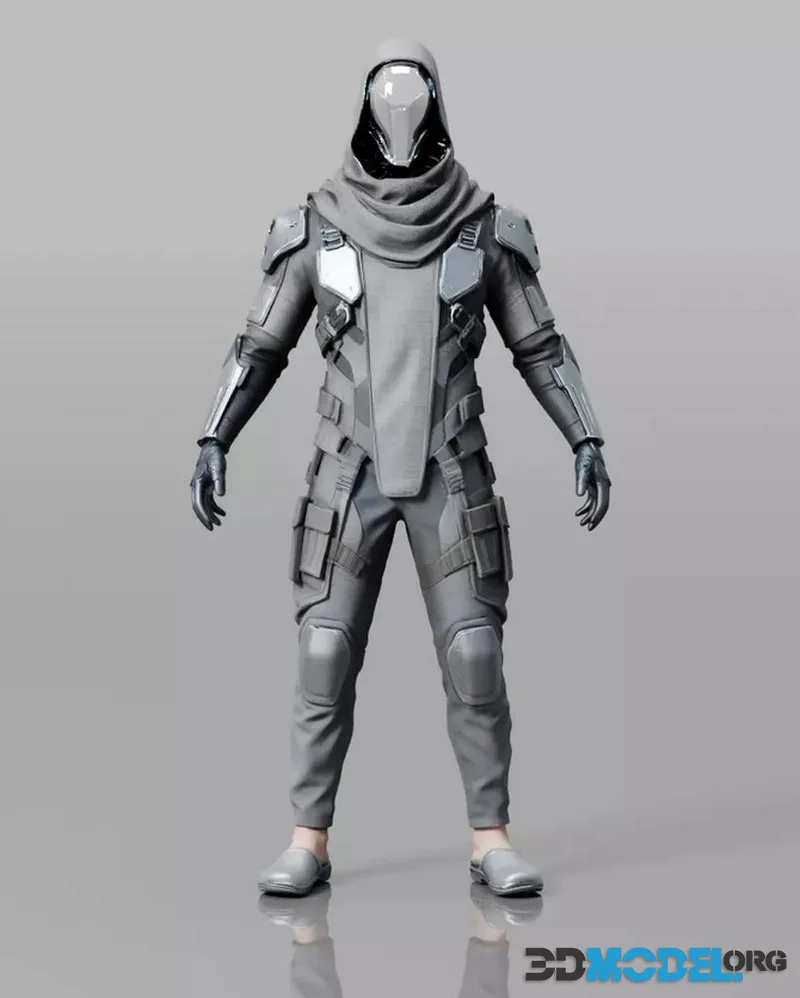 Cyberpunk Bounty Hunter character