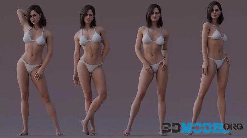 Female Base Rig low-poly (PBR)