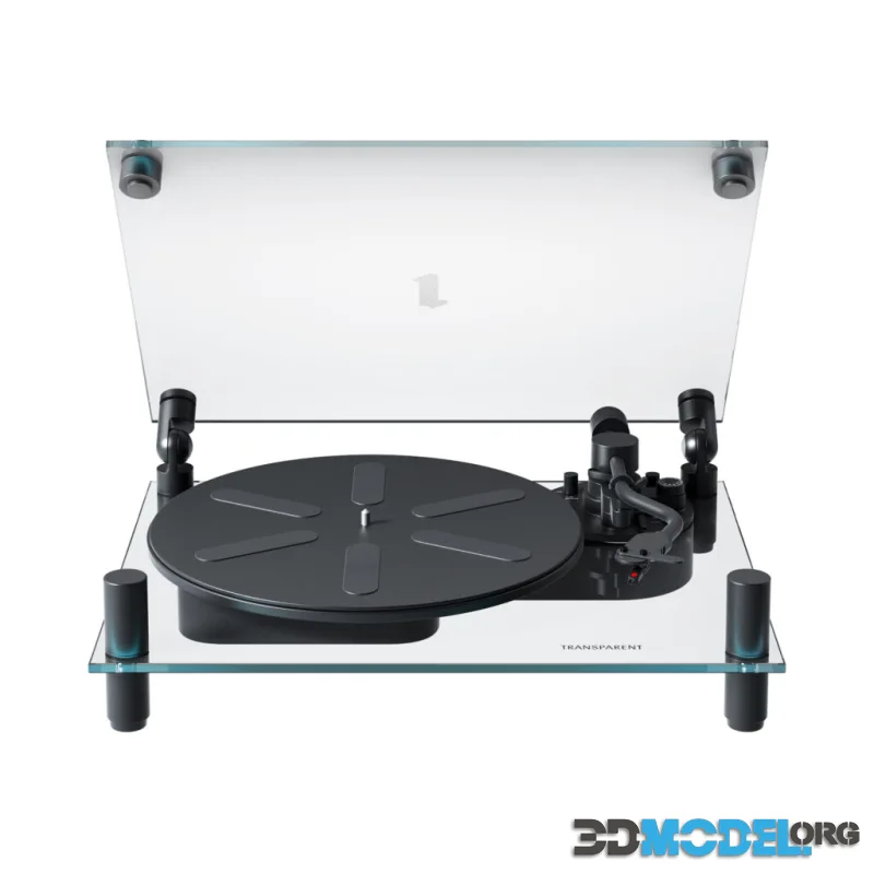 Transparent Turntable Player set by Transparent