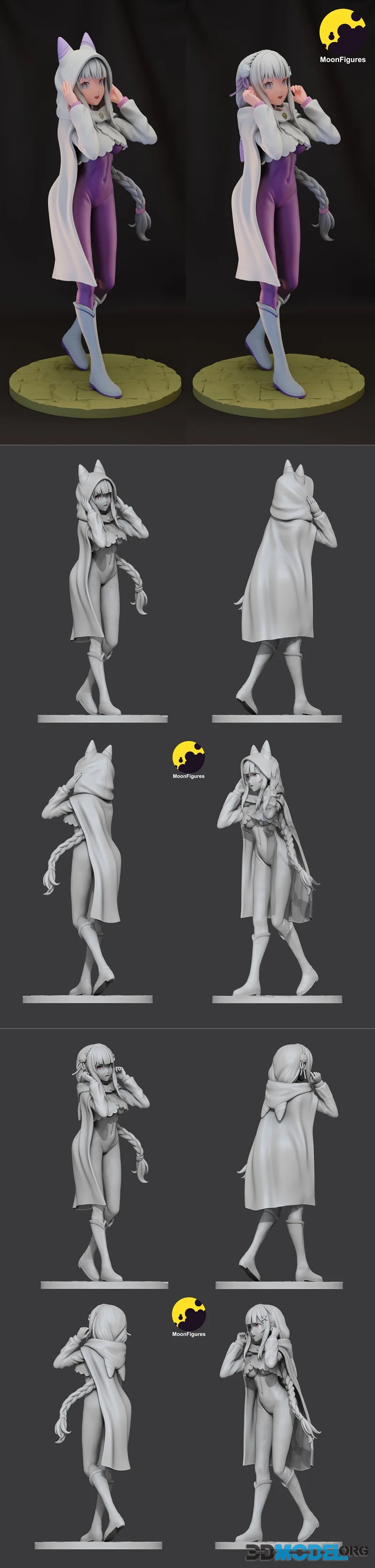 MoonFigures - Re Zero - Emilia – Printable