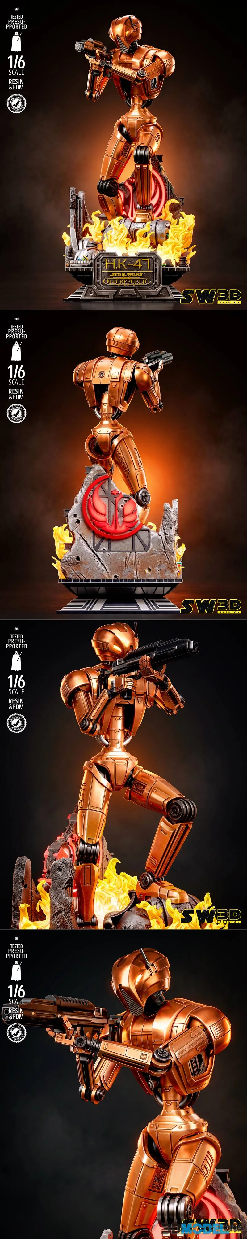 SW3D - Robot HK-47 Sculpture – Printable