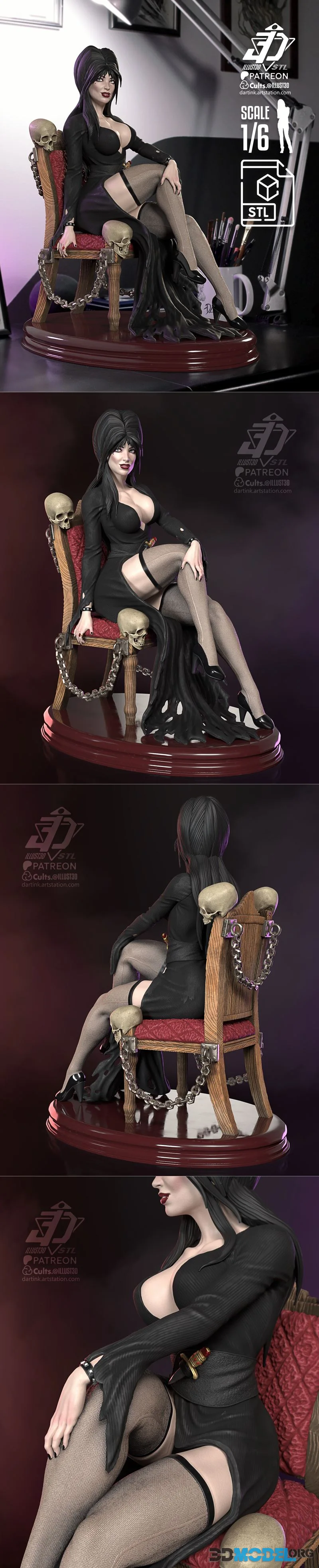 illust3d - Elvira - Mistress of the Dark – Printable