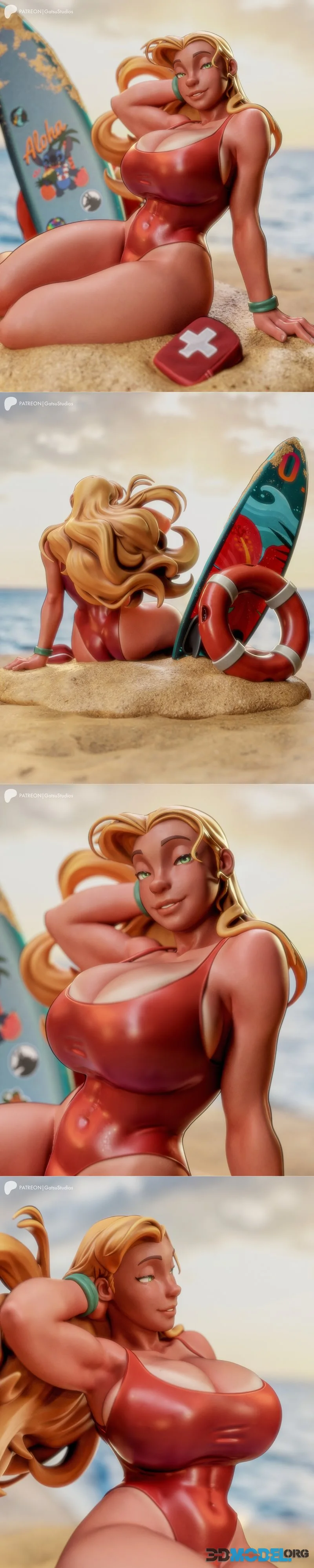 Gatsu Studios - Lilo & Stitch - LIfeguard Girl – Printable