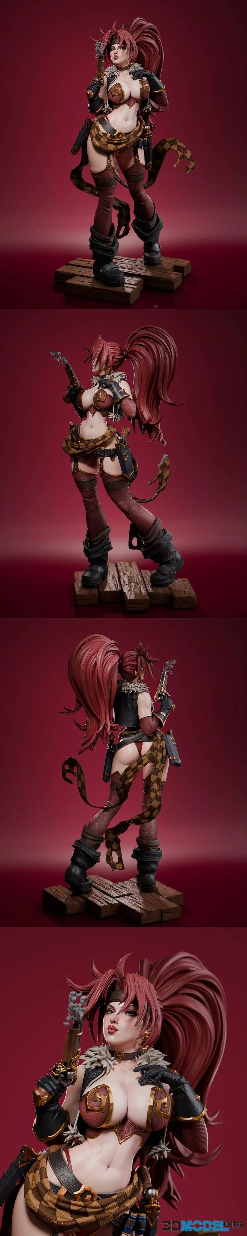 Abe3D - Red Monika Battle Chasers – Printable