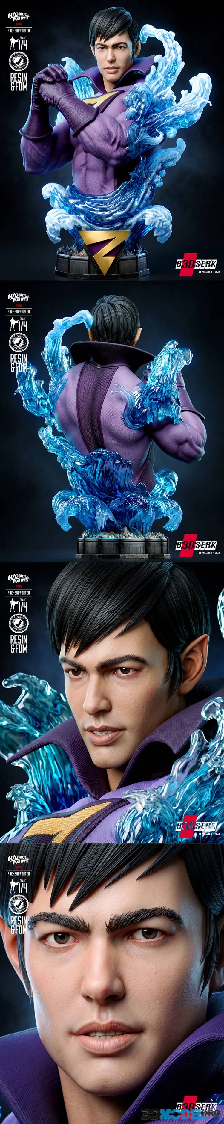 B3DSERK - Wonder Twin Zan Bust Portrait – Printable