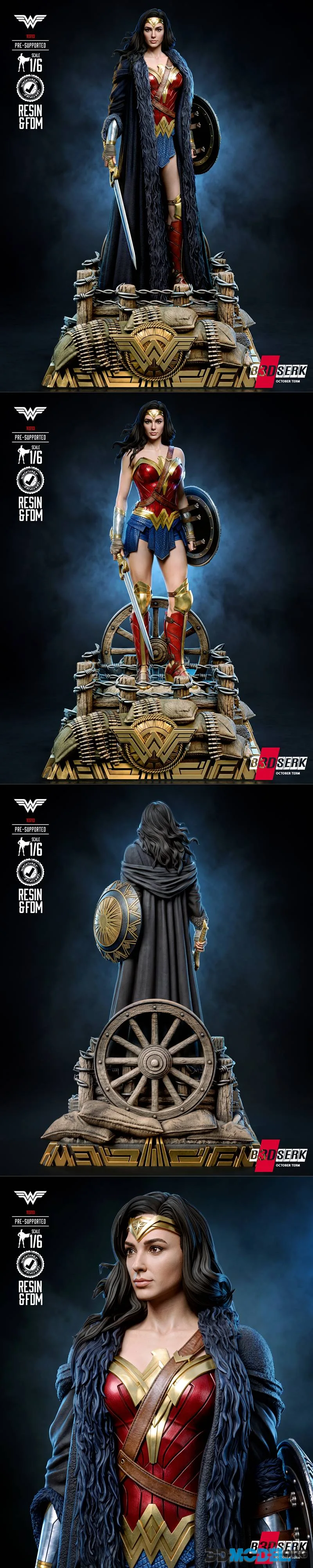 B3DSERK - Wonder Woman Sculpture – Printable